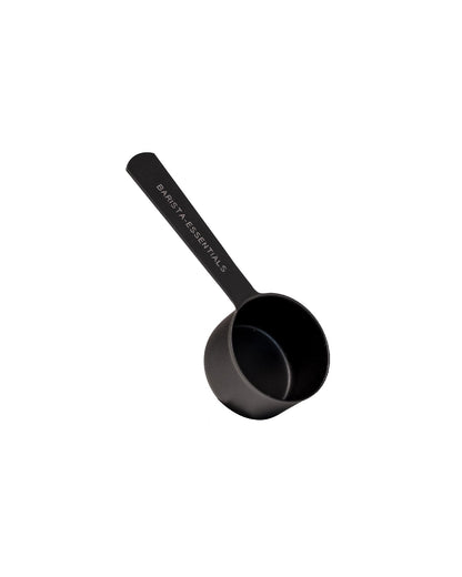 Zwart koffieschepje van Barista Essentials van bovenaf