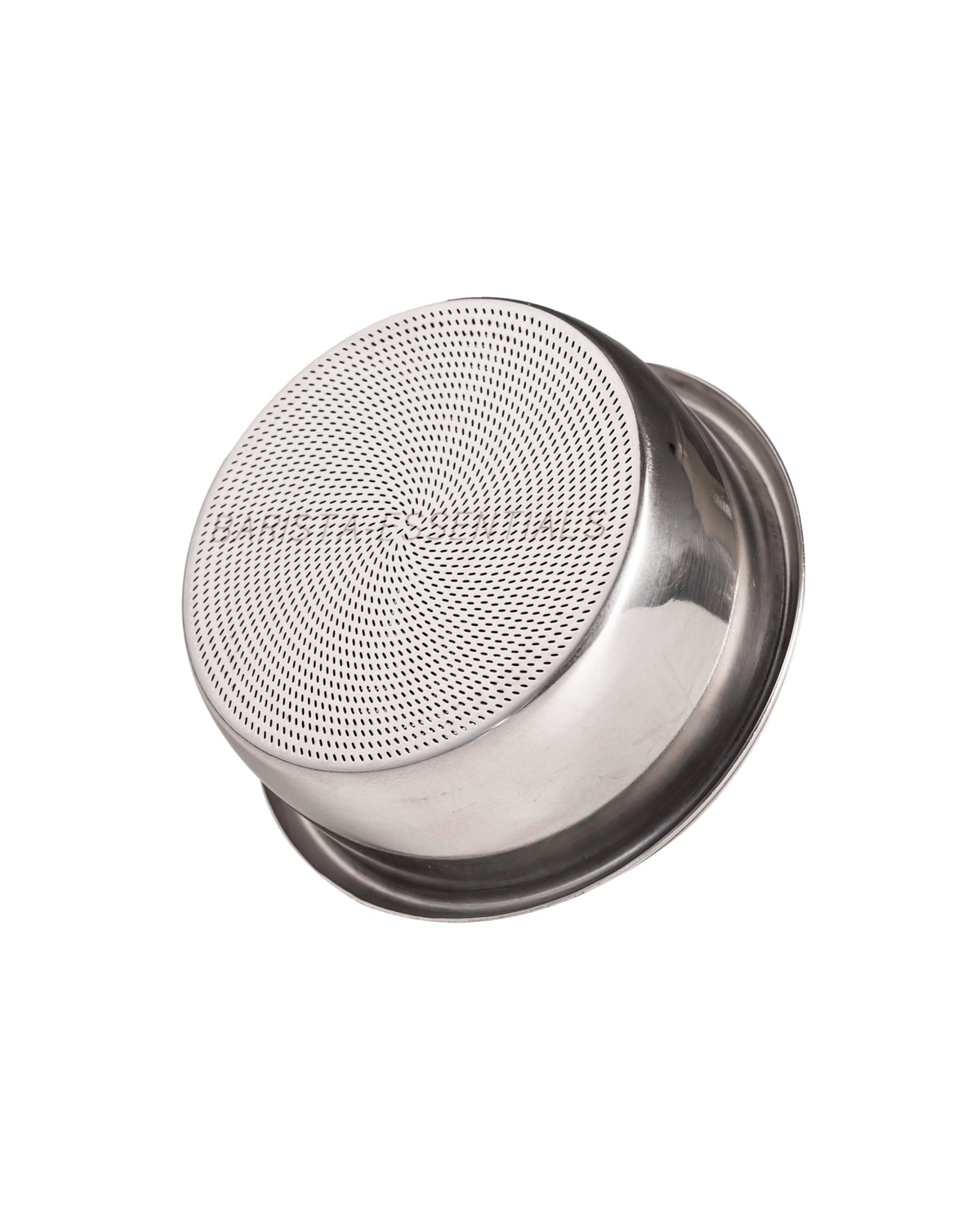 Onderzijde van het 54 mm 1-laags RVS precisiefilterbakje