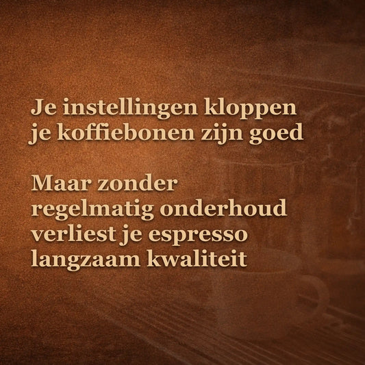 Espresso die slechter smaakt ondanks juiste instellingen en goede koffiebonen door vervuilde machine