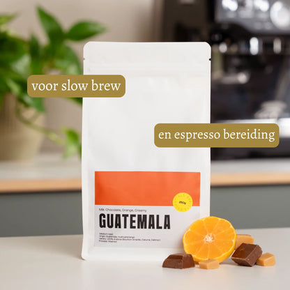 Authentieke koffiebonen uit Guatemala, zorgvuldig geselecteerd.