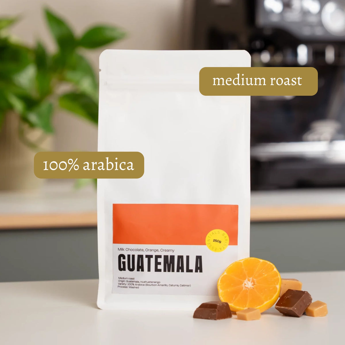 Zakje Guatemala Koffiebonen, 250 gram – vers en vol van smaak.