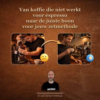 Van koffie die niet werkt voor espresso naar de juiste koffiebonen die passen bij jouw zetmethode en zorgen voor betere extractie