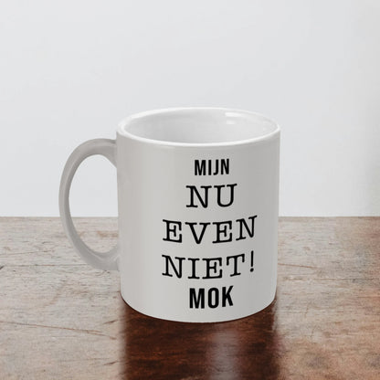 Koffiemok met humoristische tekst voor echte koffieliefhebbers