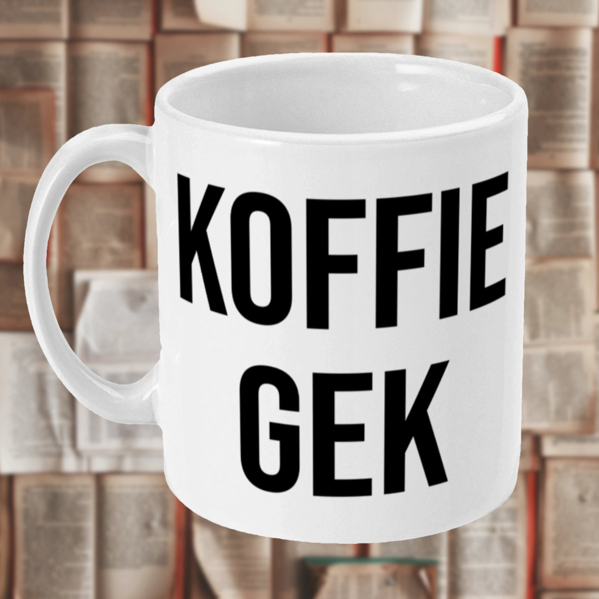 Grappige koffiemok voor koffieverslaafden, perfect als kerstcadeau.