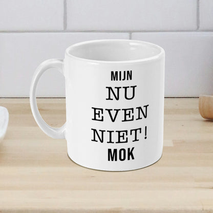 Koffiemok met grappige tekst als cadeau voor echte koffiefans
