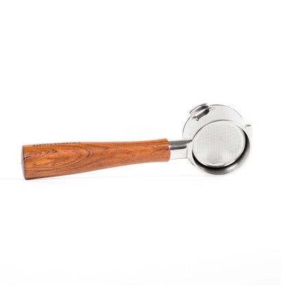 Naked portafilter 54 mm hout voor Sage: los op een witte achtergrond