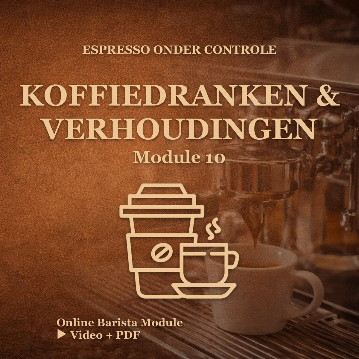 Online barista module koffiedranken verhoudingen cappuccino latte espresso