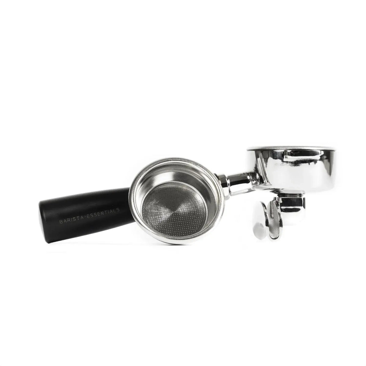Portafilter dubbele uitloop 58 mm E61 zwart: filterdrager met los filterbakje