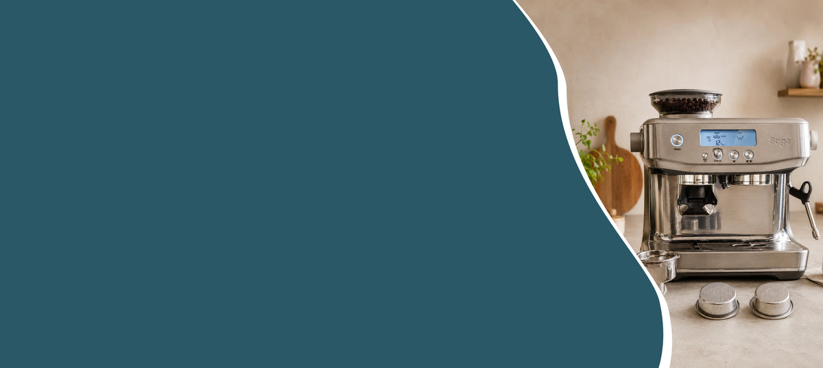 Her banner met Single Wall en Dual Wall filterbakje bij een Sage-espressomachine voor het kiezen van het juiste espressobakje