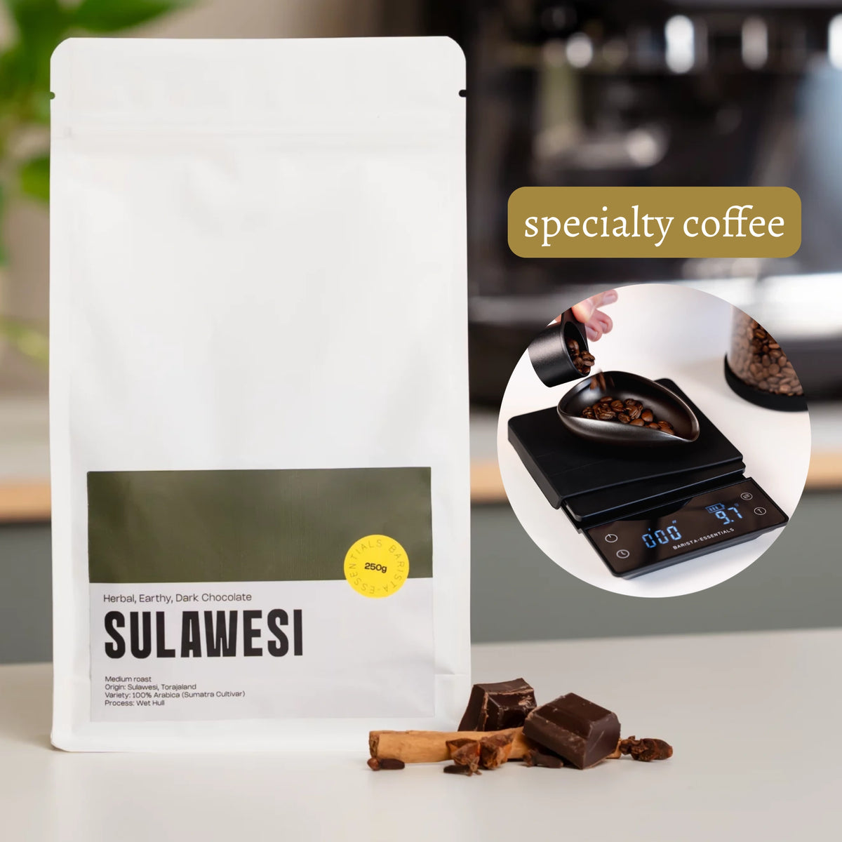 Zakje Sulawesi Indonesië koffie met USP: specialty coffee met premium smaak.