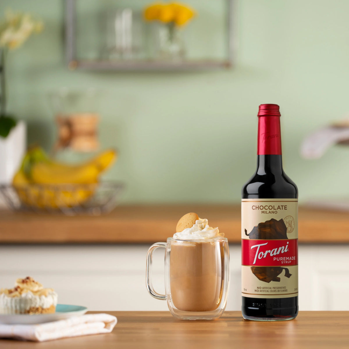 Horecazaak serveert koffie met Torani Chocolate Milano siroop.