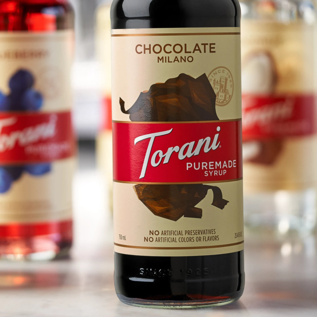 Torani siroopset met smaken als Vanille en Salted Caramel