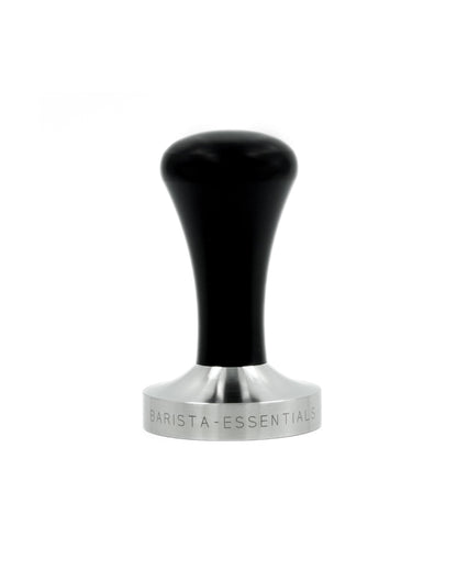 Zwarte tamper van 53,3 mm met vlak RVS tampvlak